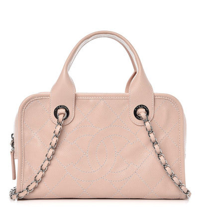 Chanel Caviar Quilted Small Deauville Bowling Bag Light Pink 1 of 10