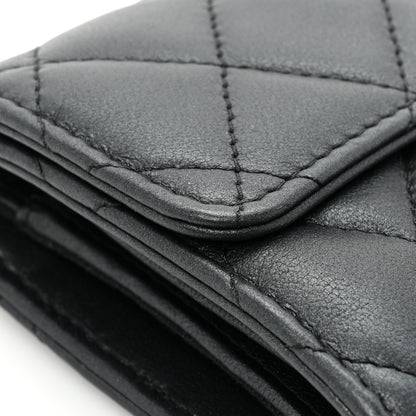 Chanel Lambskin Quilted Medium Flap Wallet So Black 12 of 17