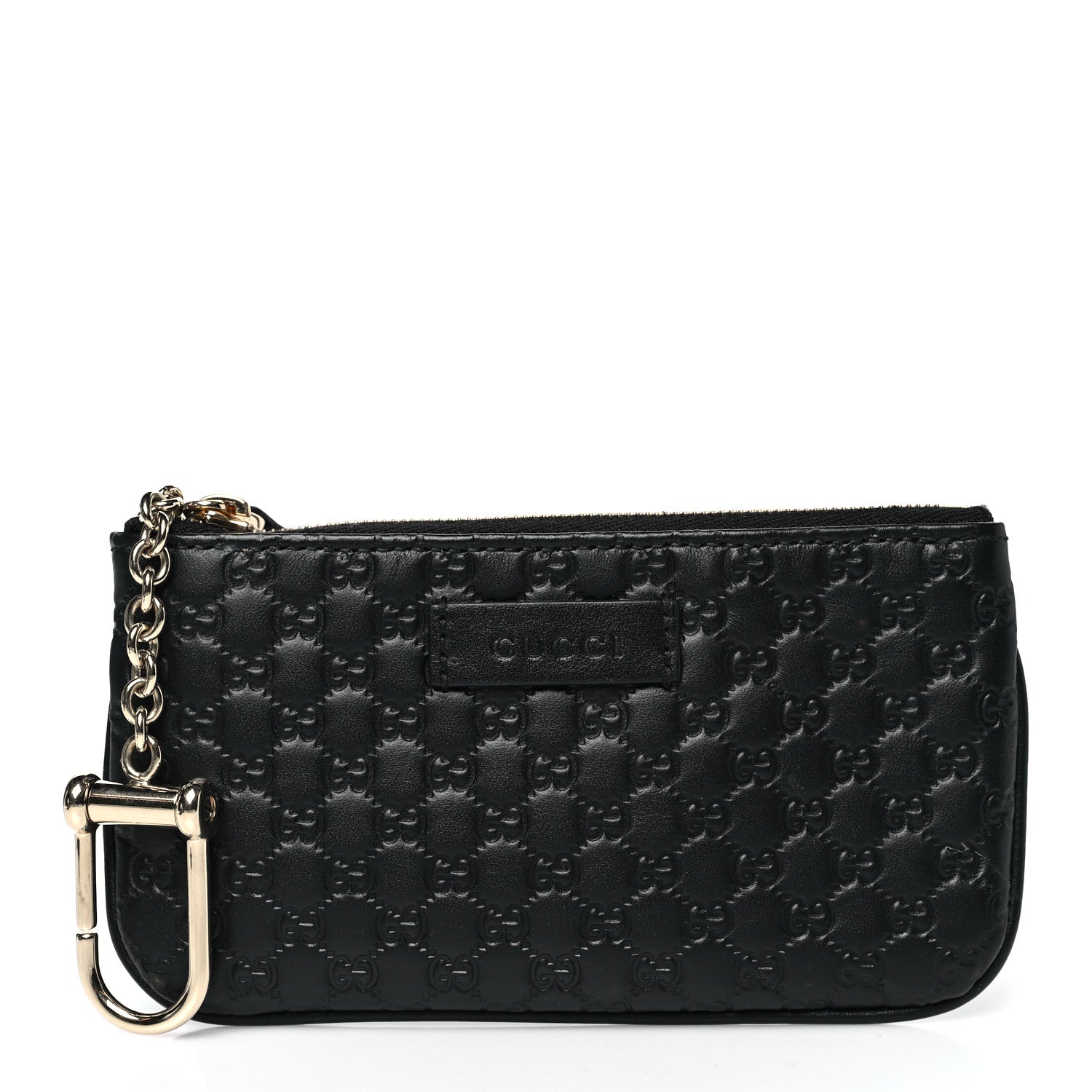 Gucci Microguccissima Key Ring Coin Case Black 1 of 8