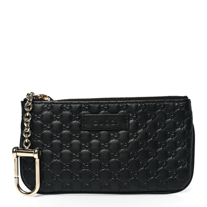 Gucci Microguccissima Key Ring Coin Case Black 1 of 8