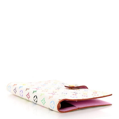 Louis Vuitton Monogram Multicolor Small Ring Agenda Cover White Litchi 4 of 7