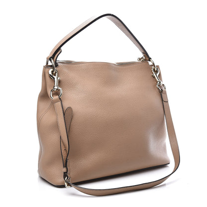 Gucci Pebbled Calfskin Large Soho Hobo Camelia 2 of 10