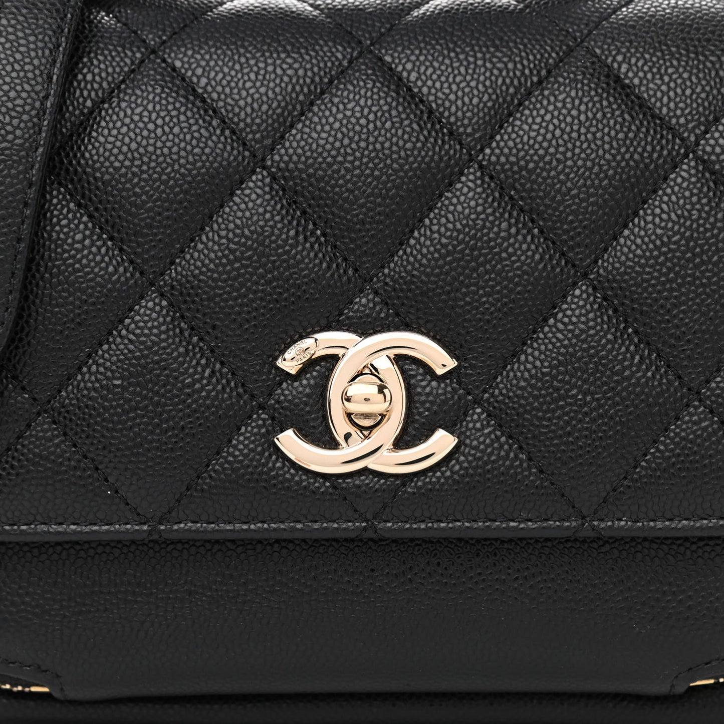 Caviar Quilted Small Business Affinity Flap Black