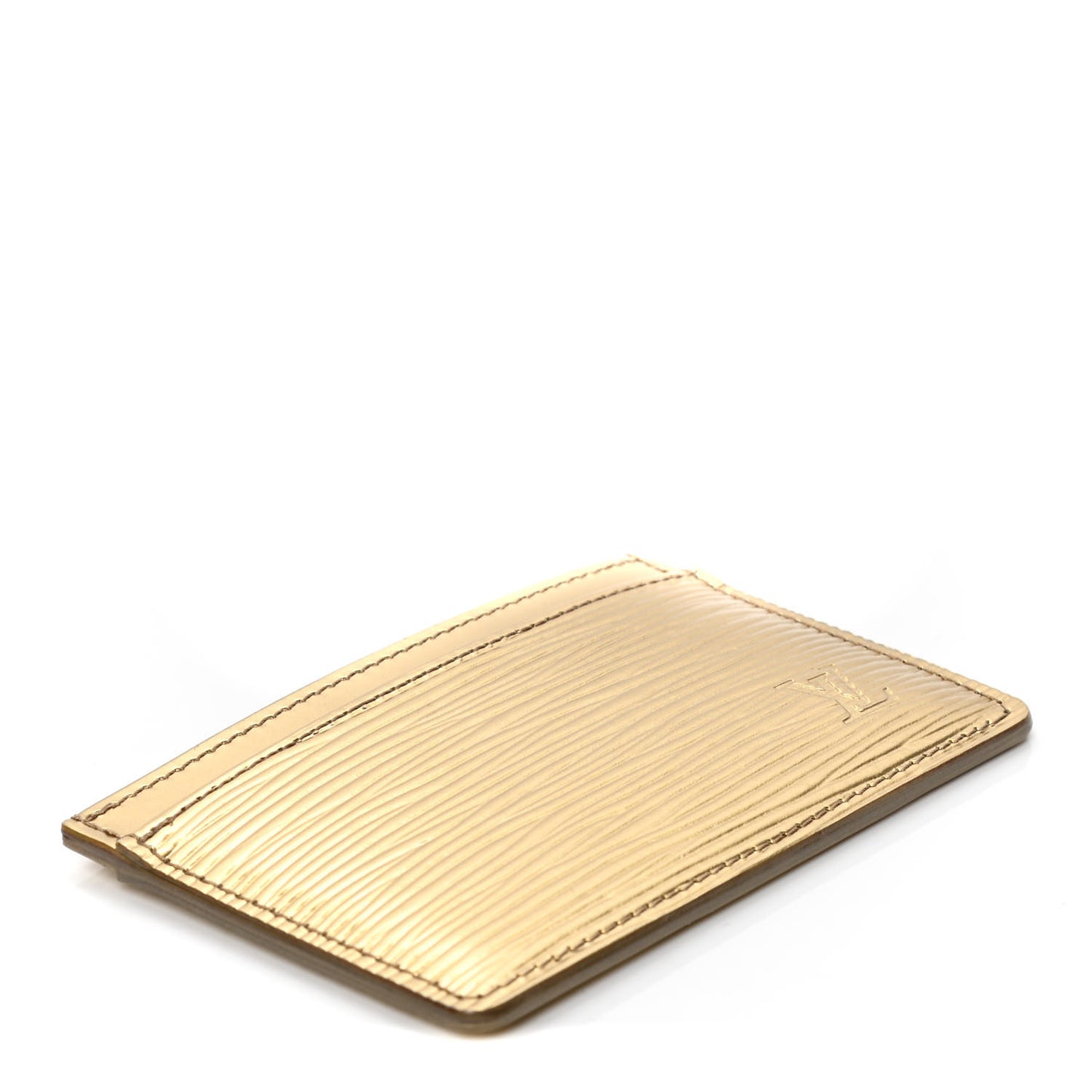 Epi Card Holder Gold