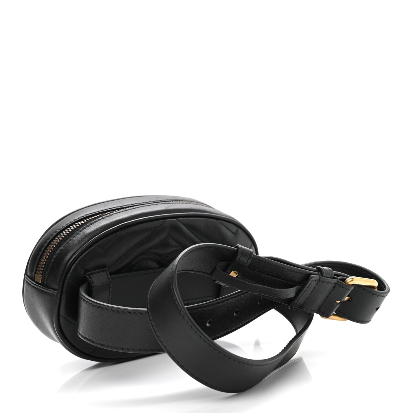Calfskin Matelasse GG Marmont Belt Bag 85 34 Black