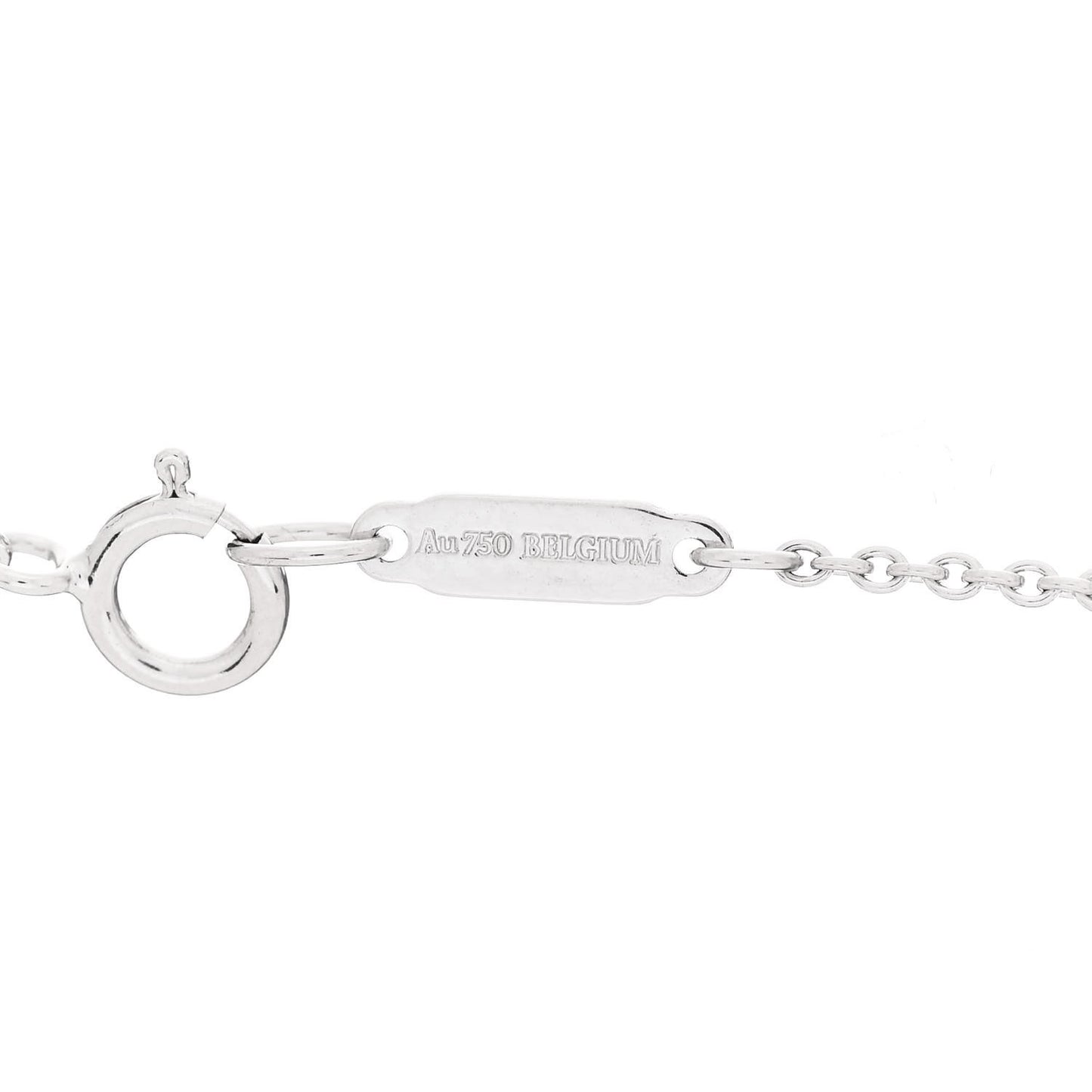 18K White Rose Gold Diamond 1837 Triple Interlocking Circles Pendant Necklace