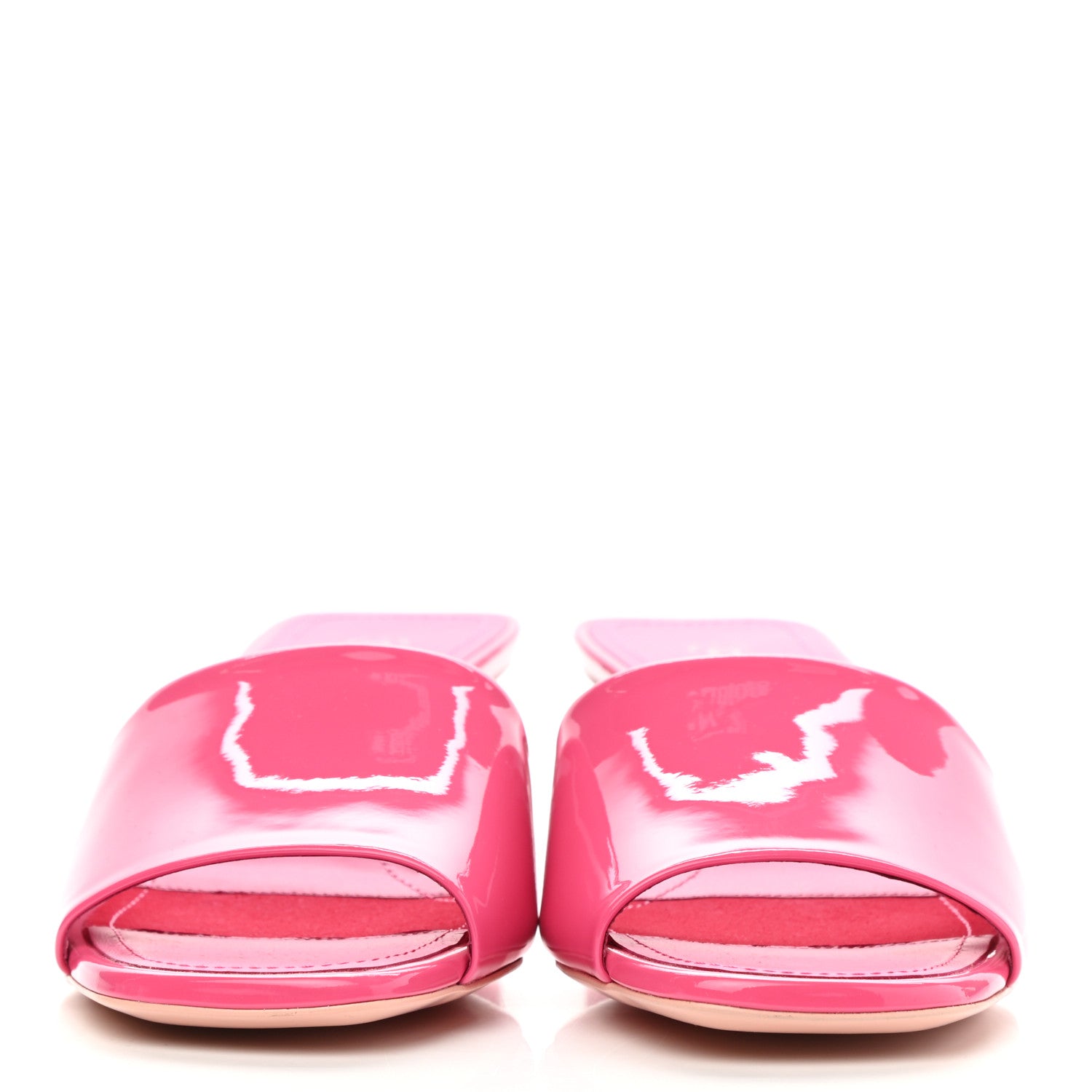Chanel Patent Calfskin CC Mules 38 Dark Pink Light Pink 2 of 8