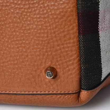 Burberry Grainy Calfskin House Check Medium Maidstone Tan 10 of 12