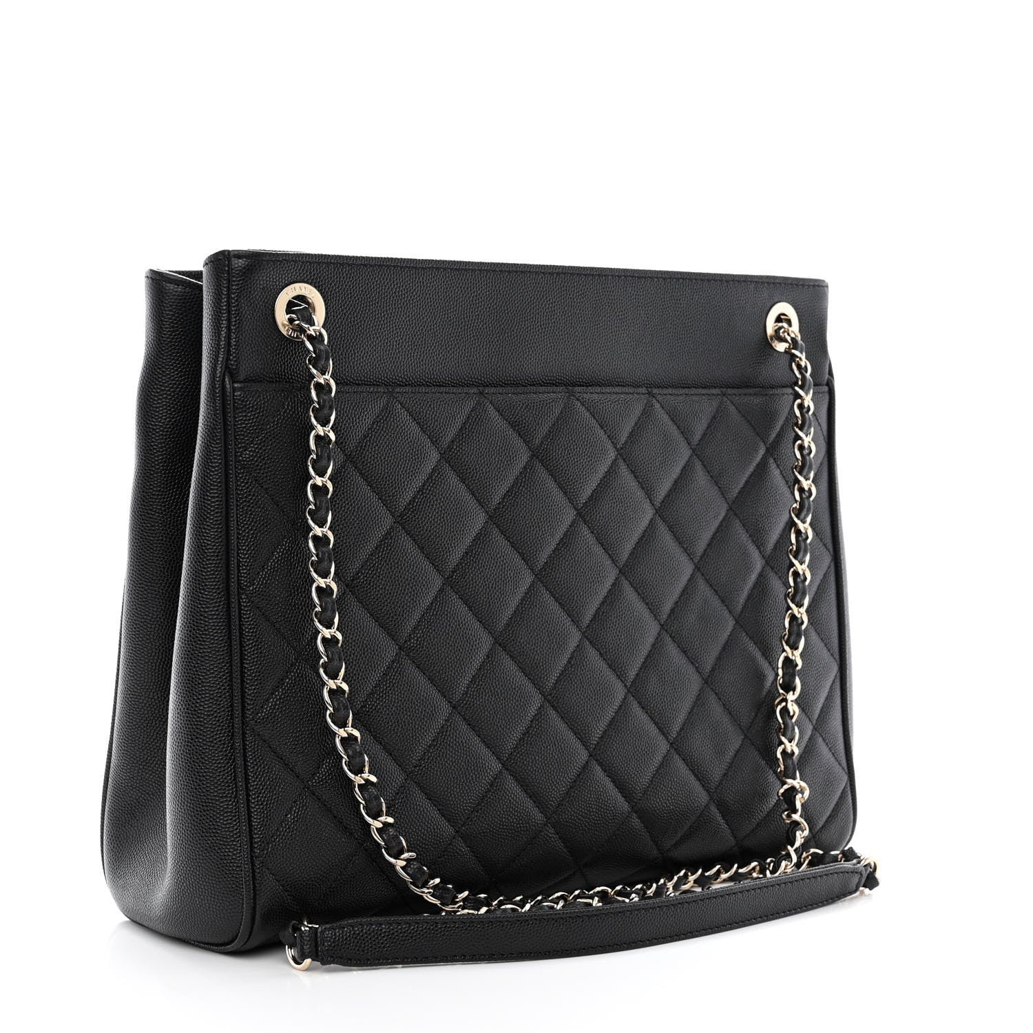 Chanel Caviar Quilted In Out Flap Shopping Tote Black 3 of 12