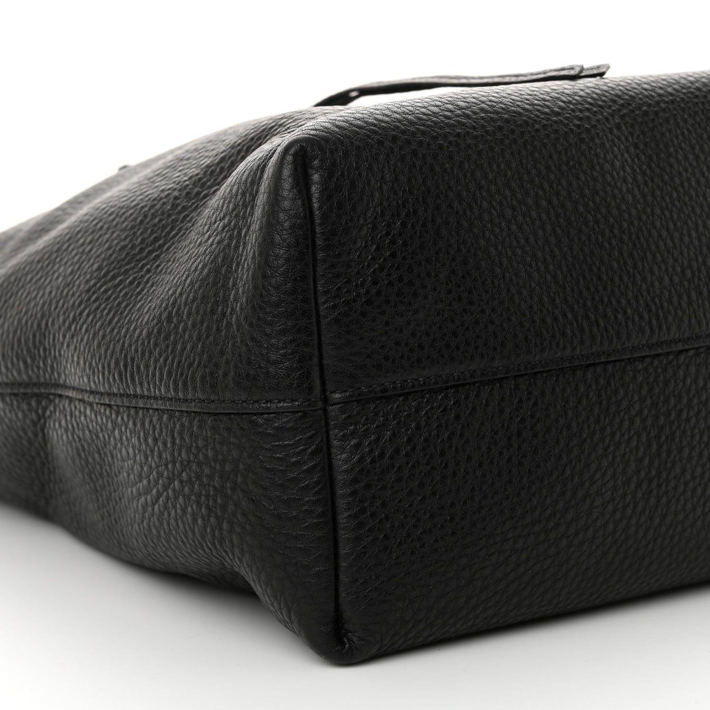 Vitello Daino Shopping Tote Black