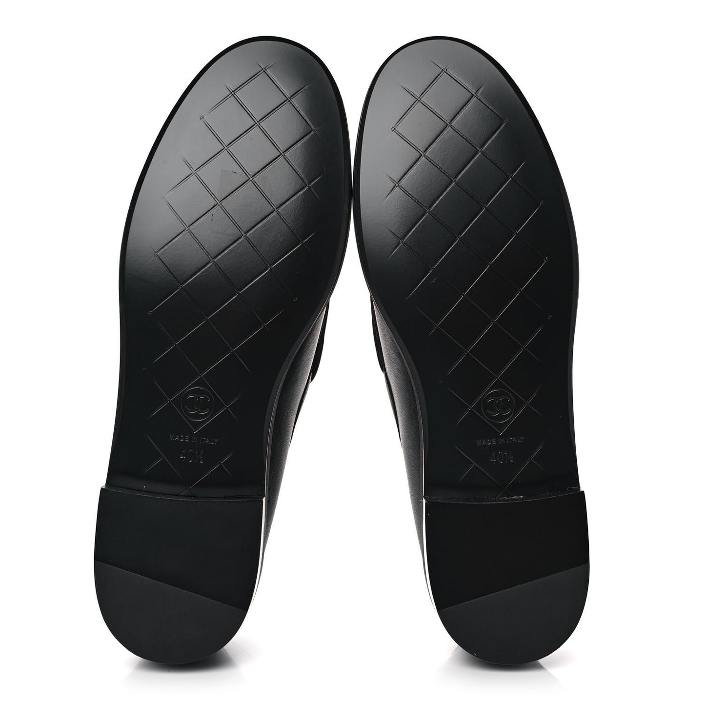 Lambskin Quilted CC Turnlock Loafers 40.5 Black