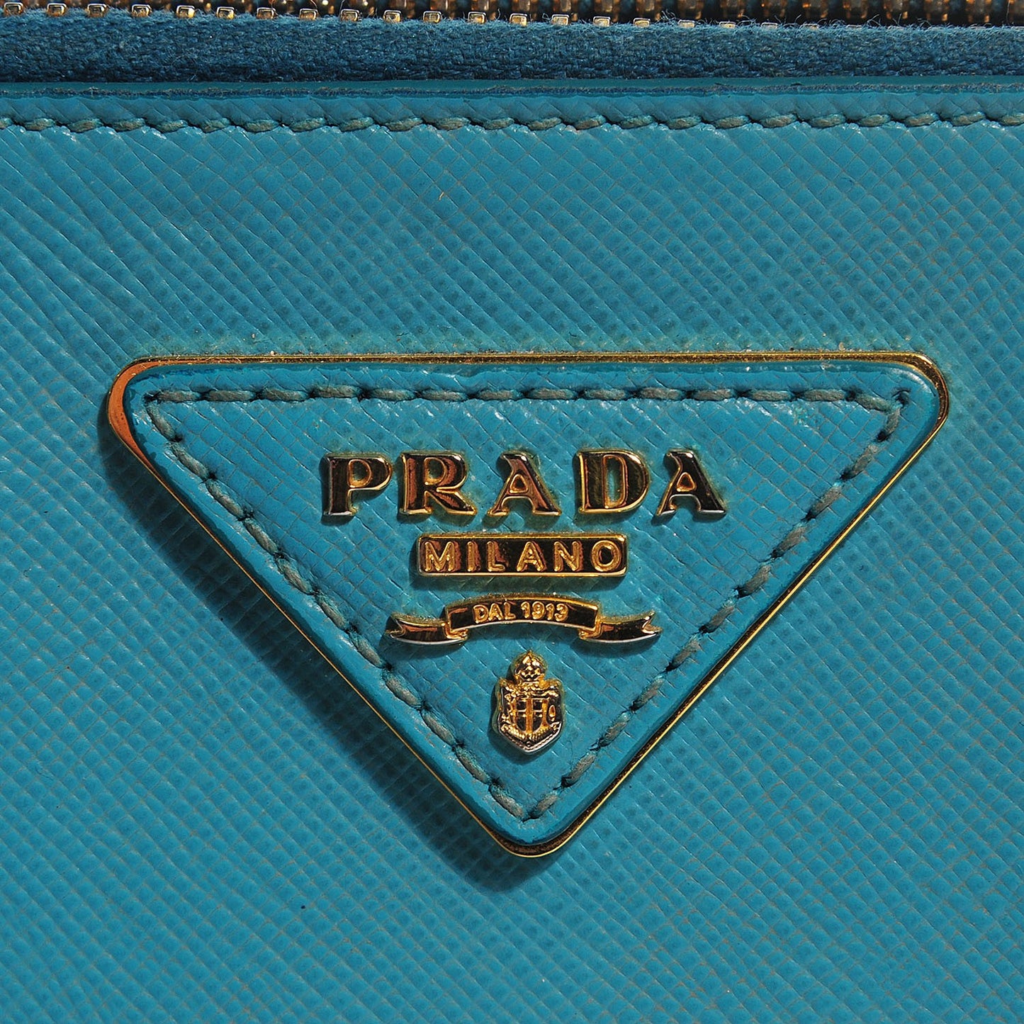 Saffiano Lux Mini Promenade Tote Turchese