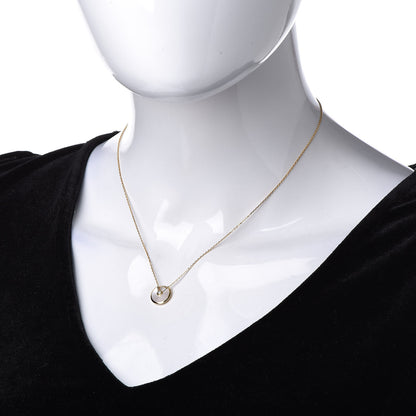 Cartier 18K Yellow Gold Diamond Mother of Pearl XS Amulette de Cartier Pendant Necklace 2 of 7