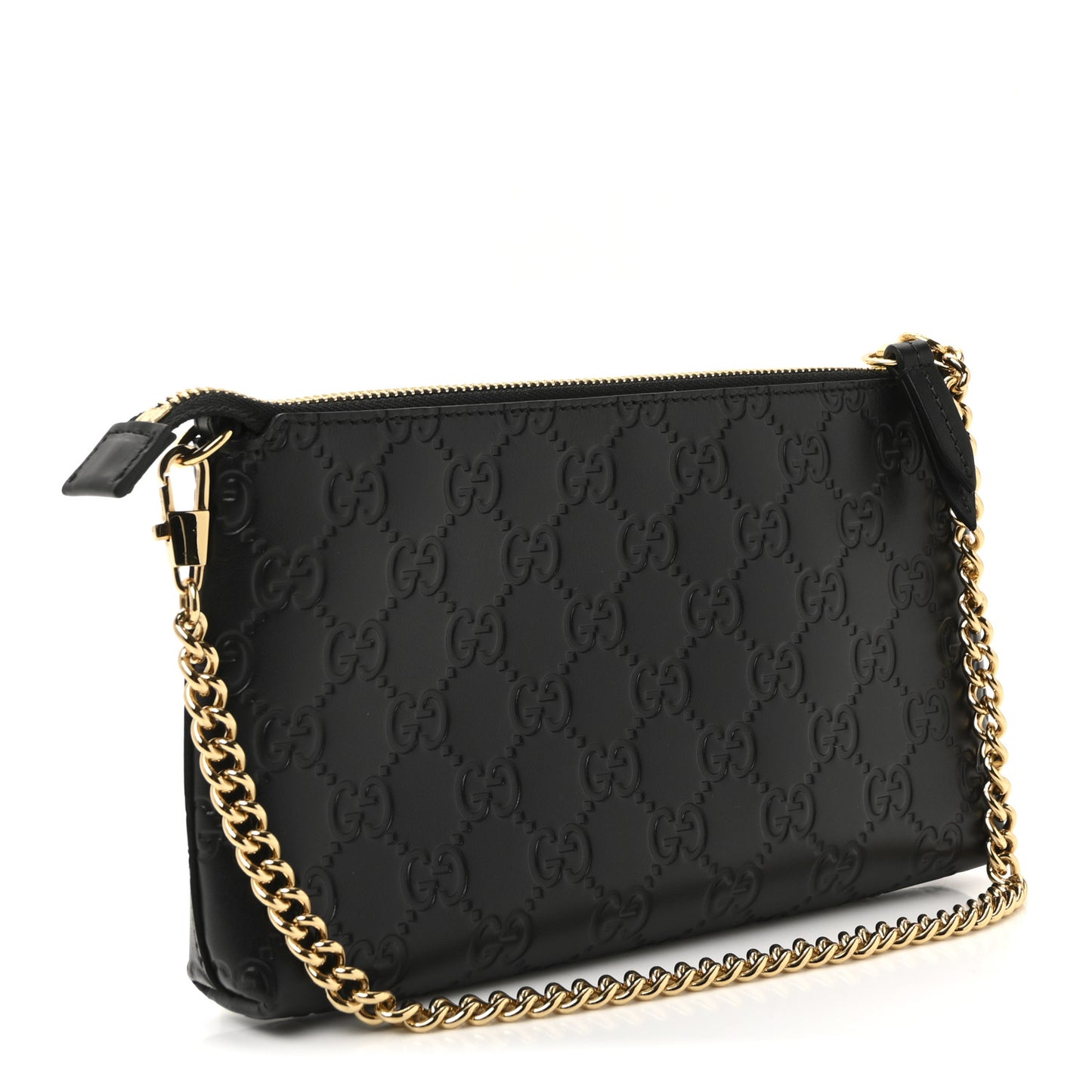 Guccissima Signature Wrist Wallet Black
