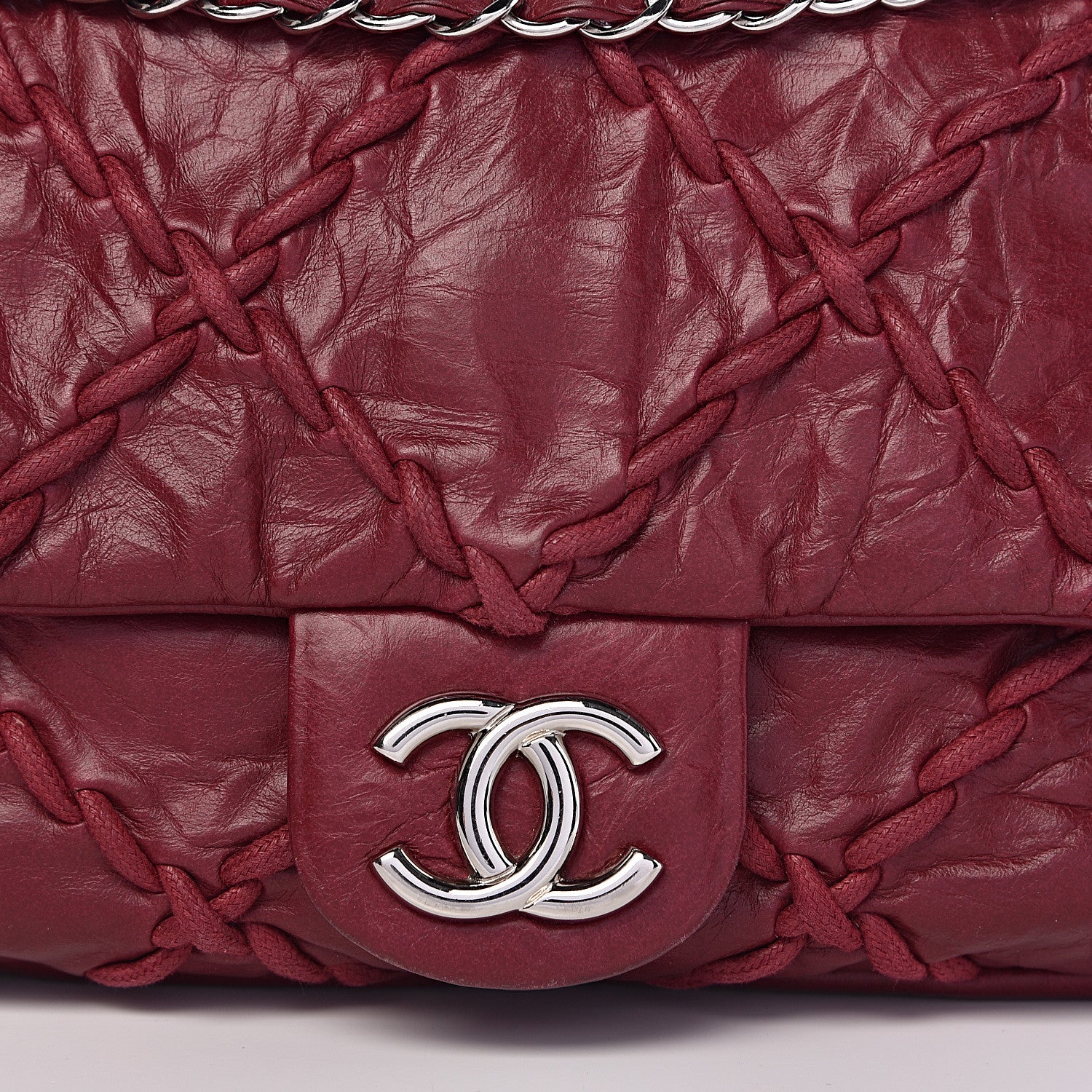 Chanel Calfskin Medium Ultra Stitch Flap Dark Red 8 of 11