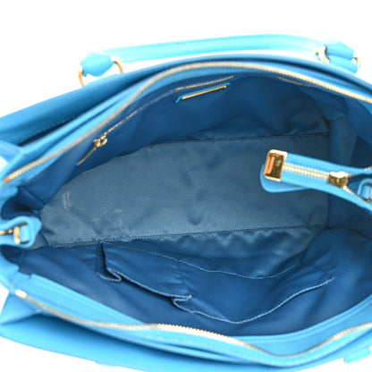 Salvatore Ferragamo Printed Calfskin Beky Tote Cielo 5 of 11