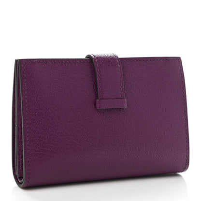 Hermes Chevre Mysore Mini Bearn Wallet Anemone 3 of 8