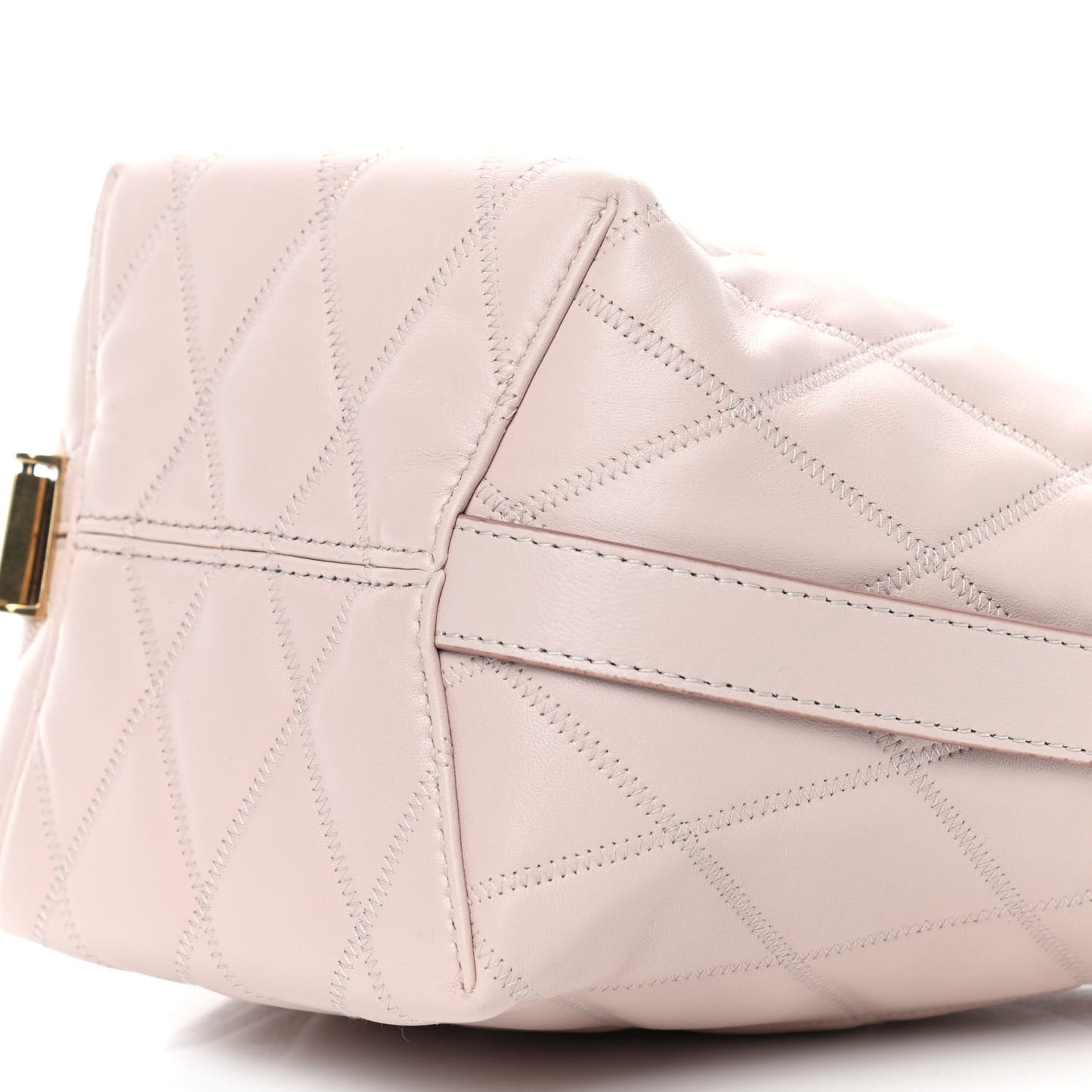Lambskin Quilted Mini GV Bucket Bag Pink