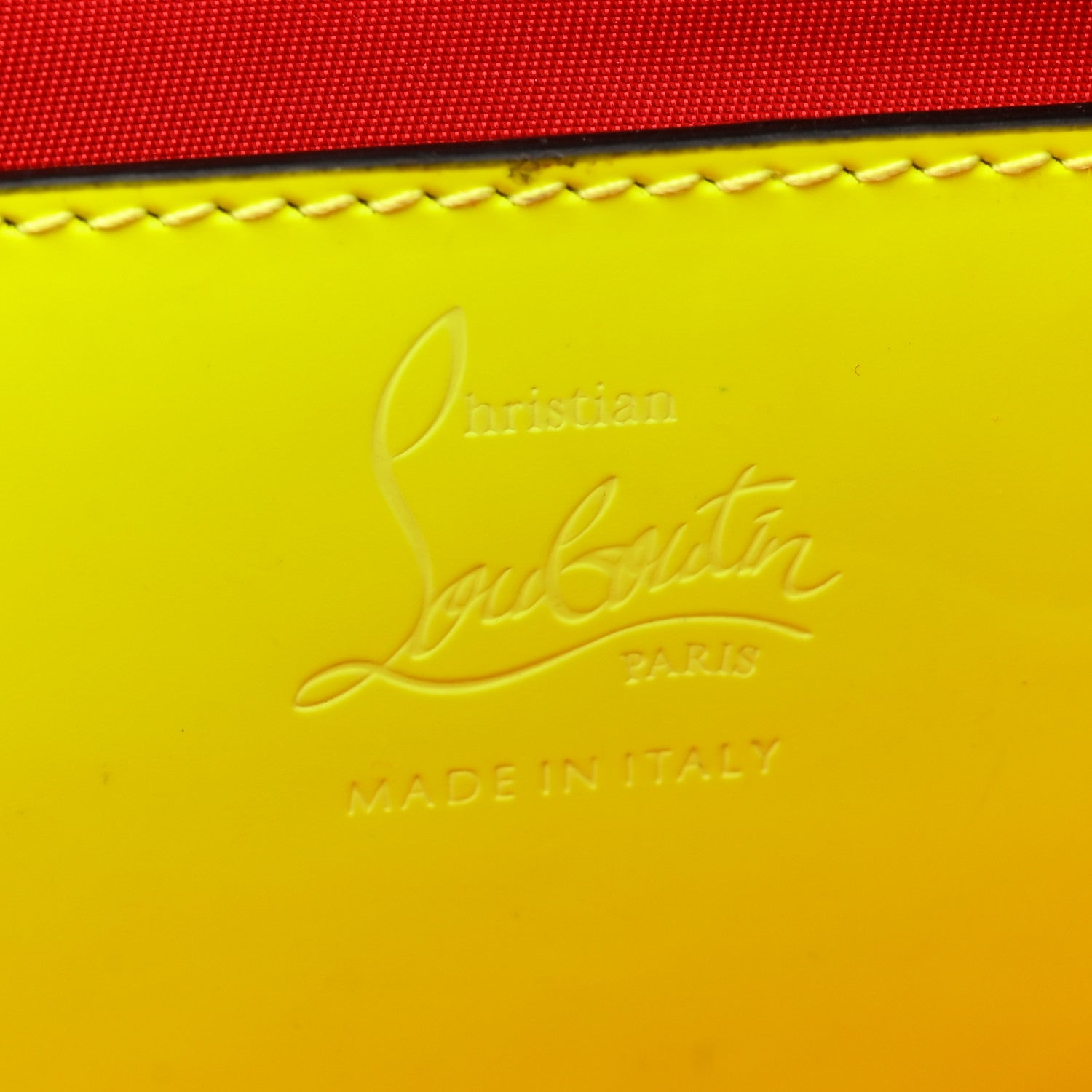 Christian Louboutin Calfskin Spiked ParisnycBelt Bag Fluo Yellow 6 of 10