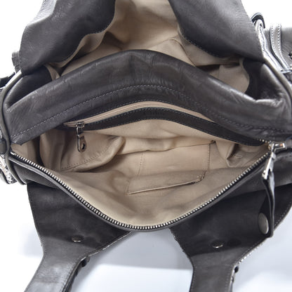 Chloe Metallic Python Silverado Shoulder Bag Silver Grey 5 of 9