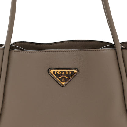Prada Soft Grain Small Shopping Tote Argilla 8 of 12