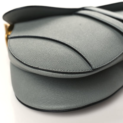 Christian Dior Grained Calfskin Saddle Bag Grey 8 of 9