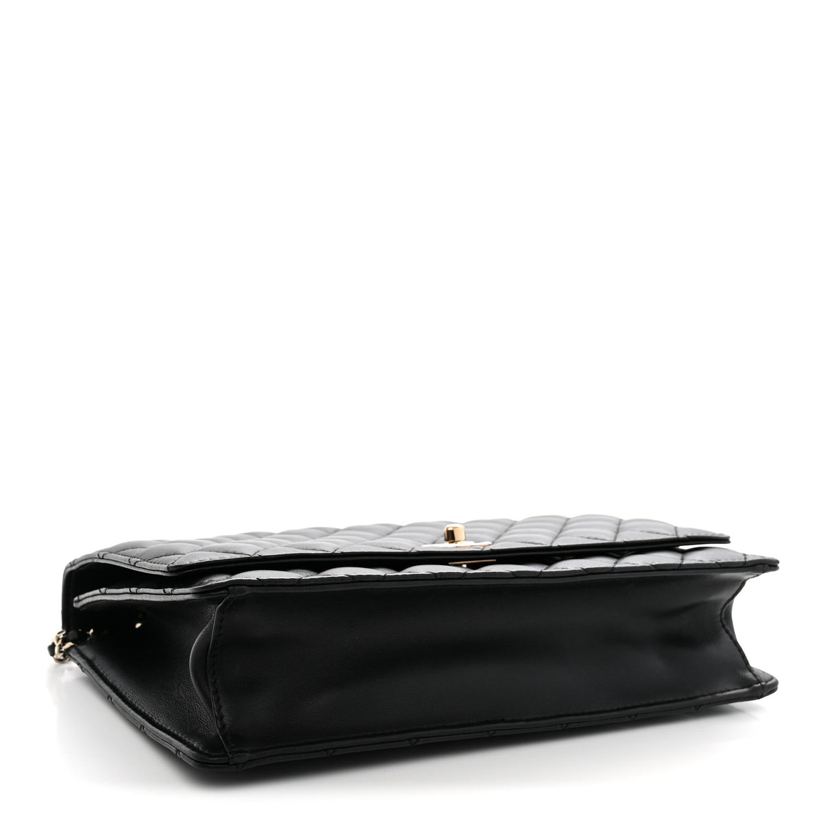 Lambskin Quilted Fantasy Pearl Flap Black