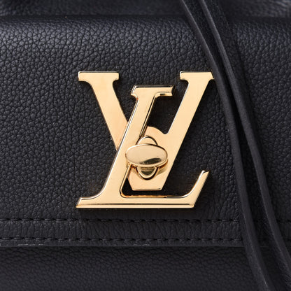 Louis Vuitton Calfskin Lockme Bucket MM Black 6 of 9