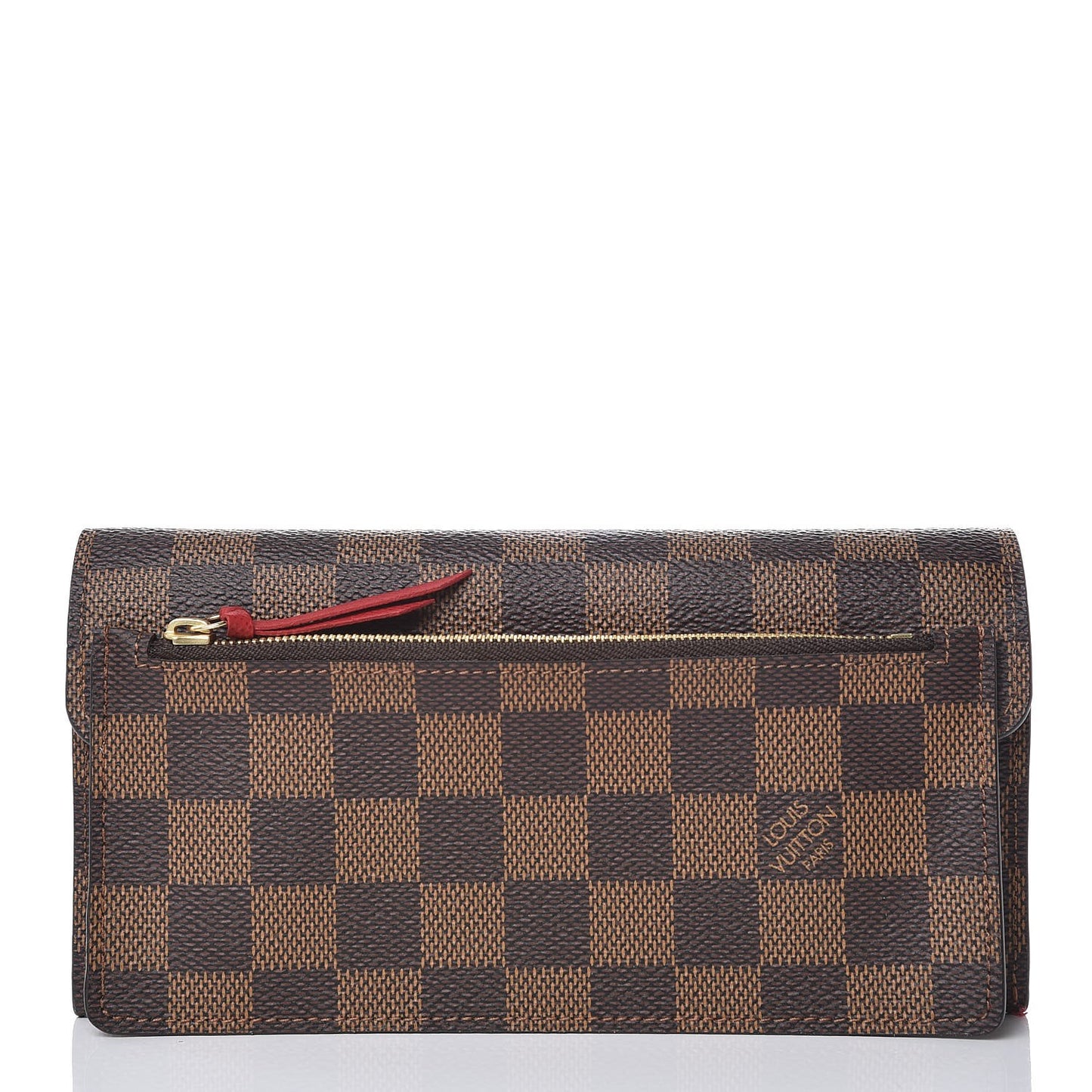 Damier Ebene Josephine Wallet Red