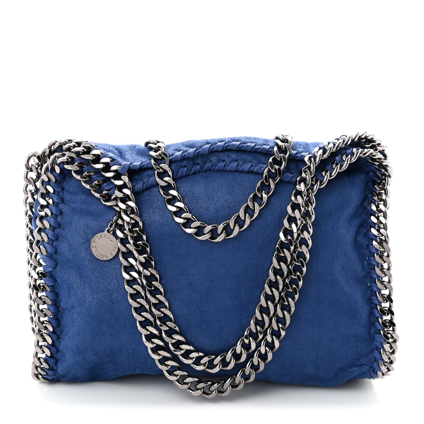 Shaggy Deer Mini Falabella Fold Over Tote Blue
