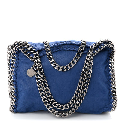 Stella McCartney Shaggy Deer Mini Falabella Fold Over Tote Blue 1 of 10