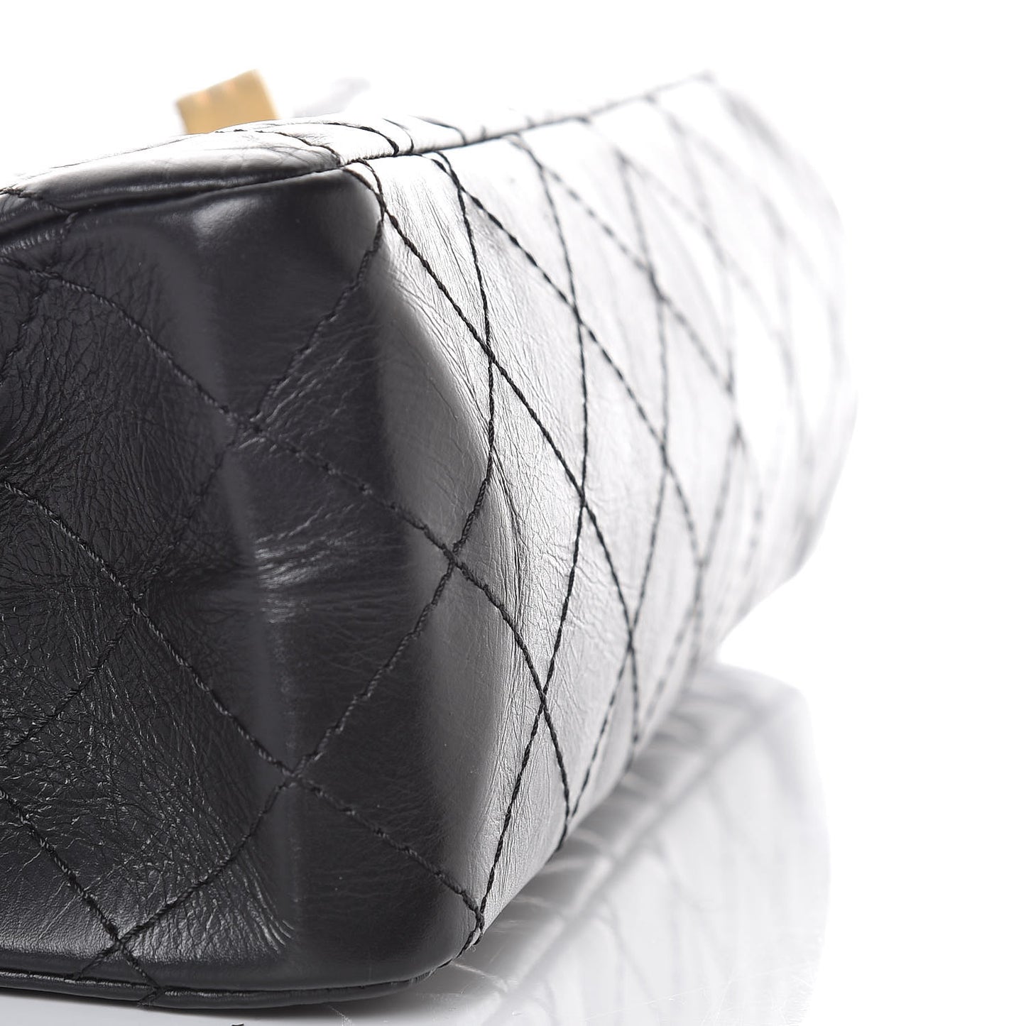 Aged Calfskin Quilted 2.55 Reissue 226 Flap Black