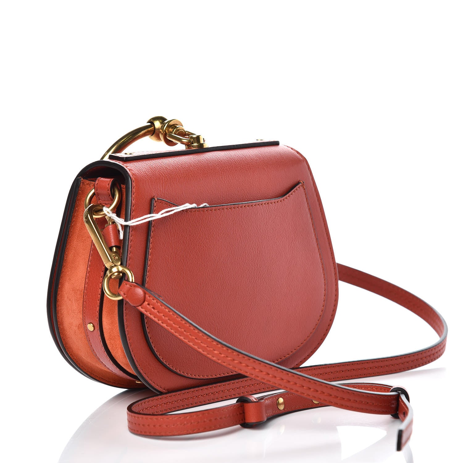 Chloe Calfskin Small Nile Bracelet Bag Earthy Red 3 of 7