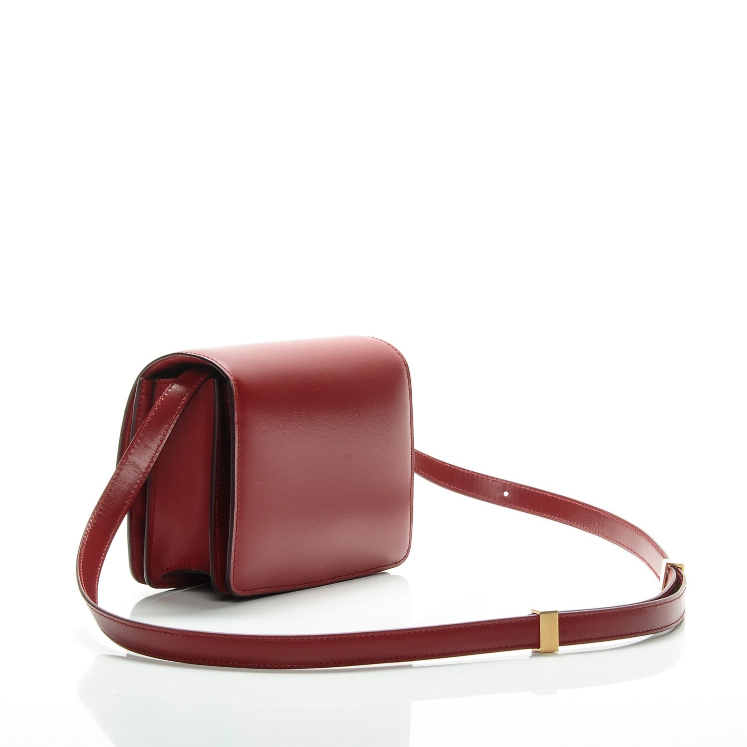 Celine Smooth Calfskin Small Classic Box Flap Bag Red 3 of 8