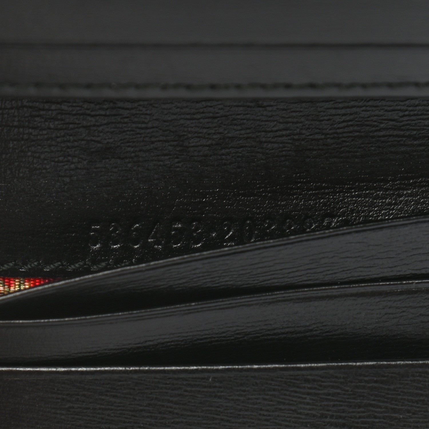 Gucci Calfskin Web Trapuntata GG Marmont Card Case Wallet Black 7 of 11