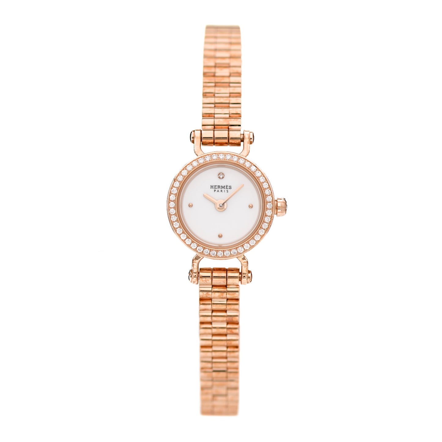 18K Rose Gold Diamond Bezel 16mm Faubourg Quartz Watch