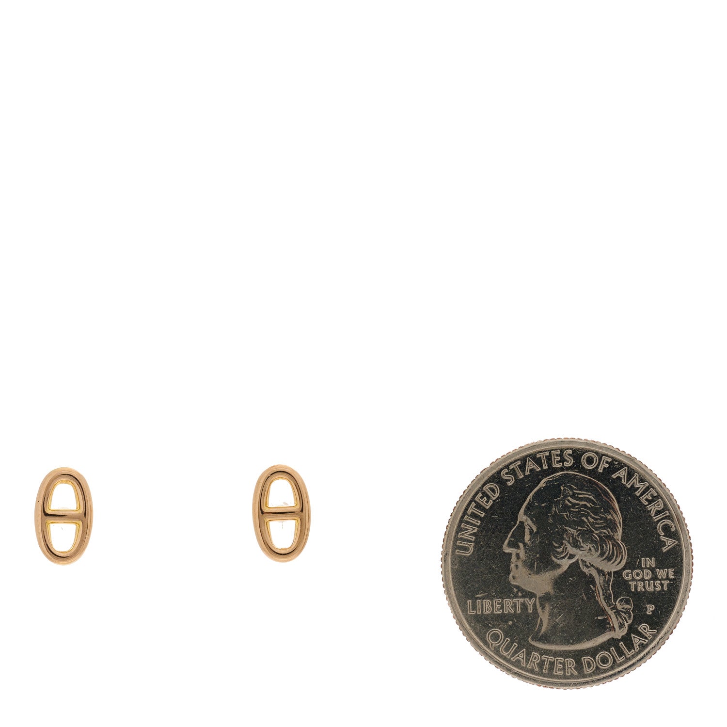 Hermes 18K Rose Gold TPM Farandole Stud Earrings 2 of 4