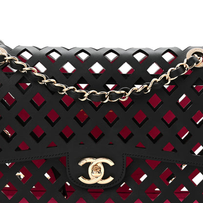 Chanel Lambskin Sea Through Flap Black Multicolor 9 of 11
