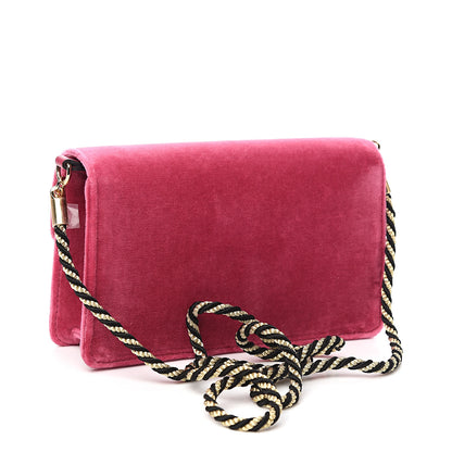 Gucci Velvet Crystal Square G Shoulder Bag Light Raspberry Rose 2 of 9