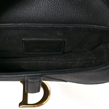 Christian Dior Grained Calfskin Mini Saddle Bag Black 5 of 11