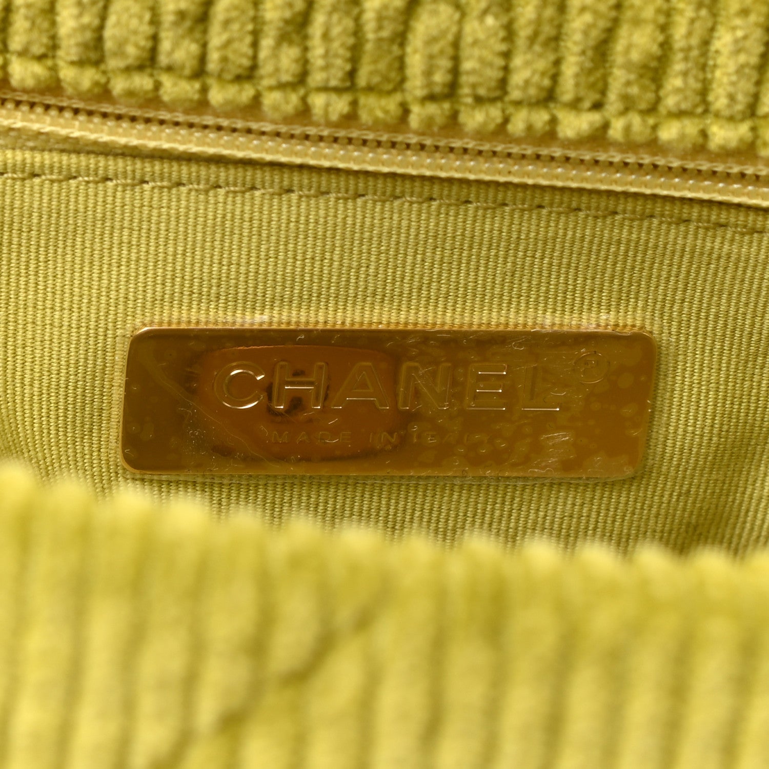 Chanel Corduroy Quilted Medium Chanel 19 Flap Light Green 6 of 11