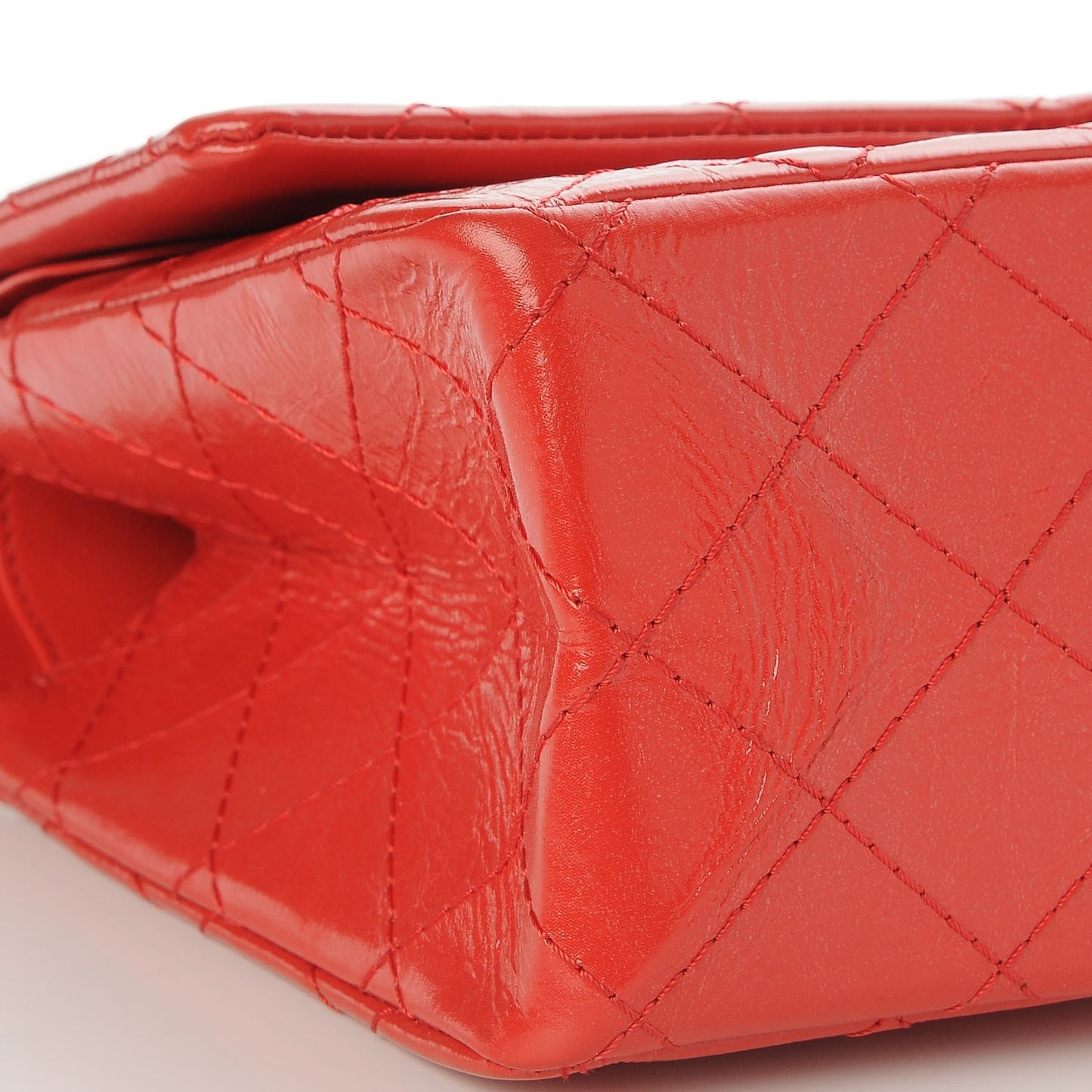 Glazed Calfskin Quilted 2.55 Reissue 226 Flap Red