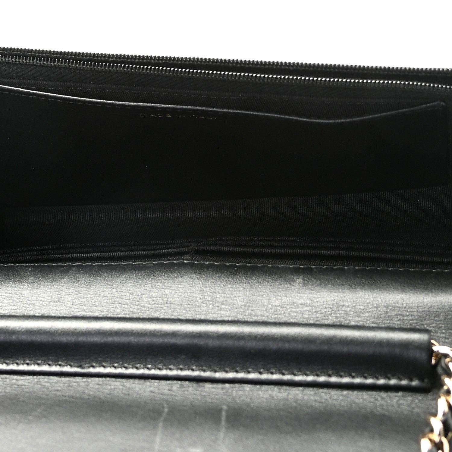 Chanel Patent Quilted Wallet On Chain WOC Black 5 of 9