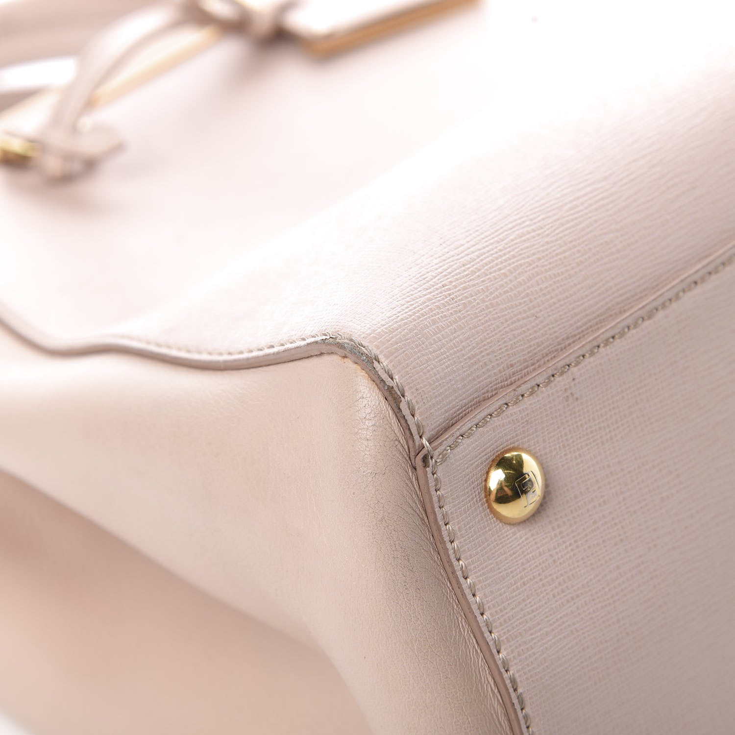 Fendi Vitello Elite Flamingo Petite 2Jours Tote Rosa Plaster 9 of 16