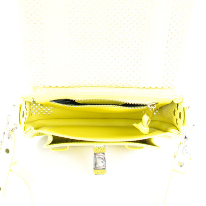 Proenza Schouler Lambskin Perforated PS1 Pouch Messenger Sulphur 5 of 9