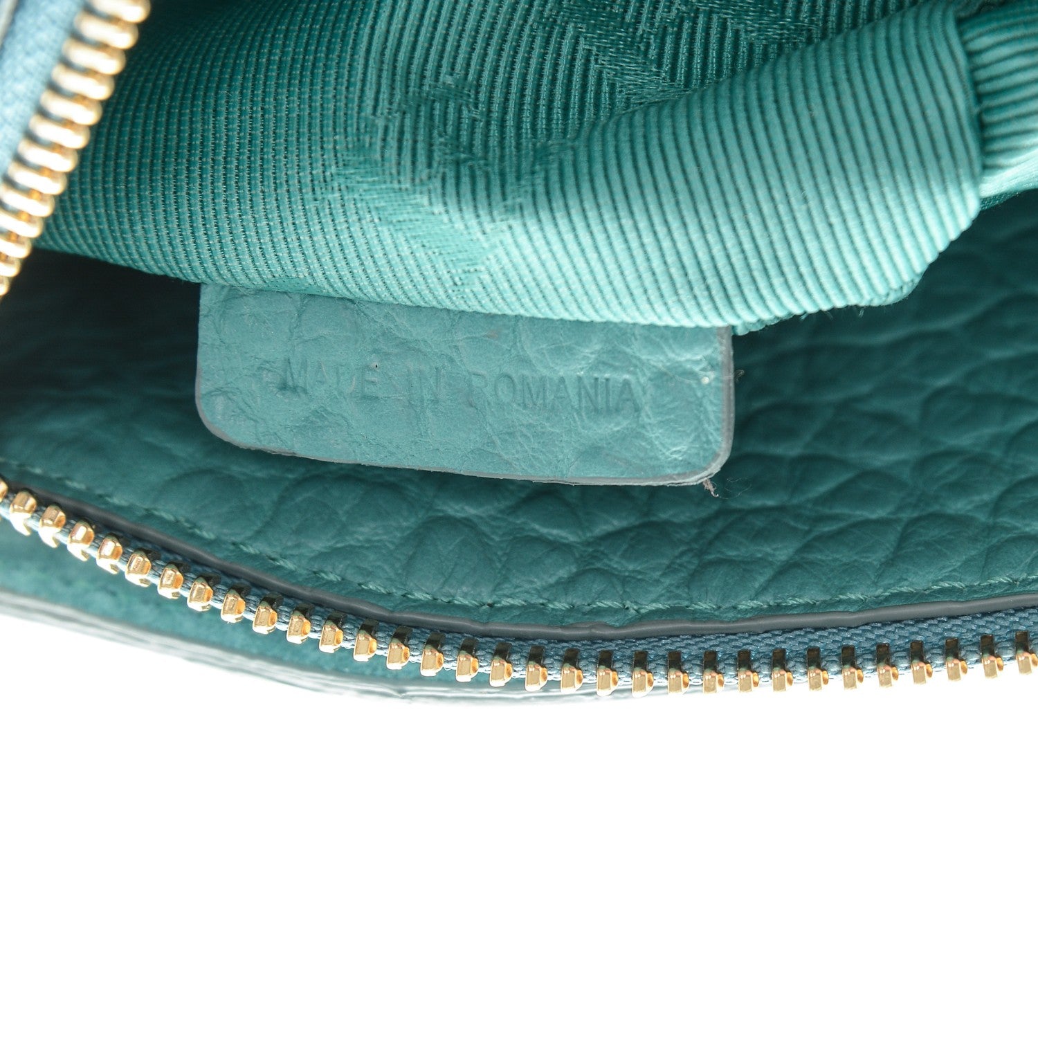 Burberry Signature Grain Calfskin Check Embossed Small Chichester Crossbody Clutch Bag Aqua Green 7 of 7