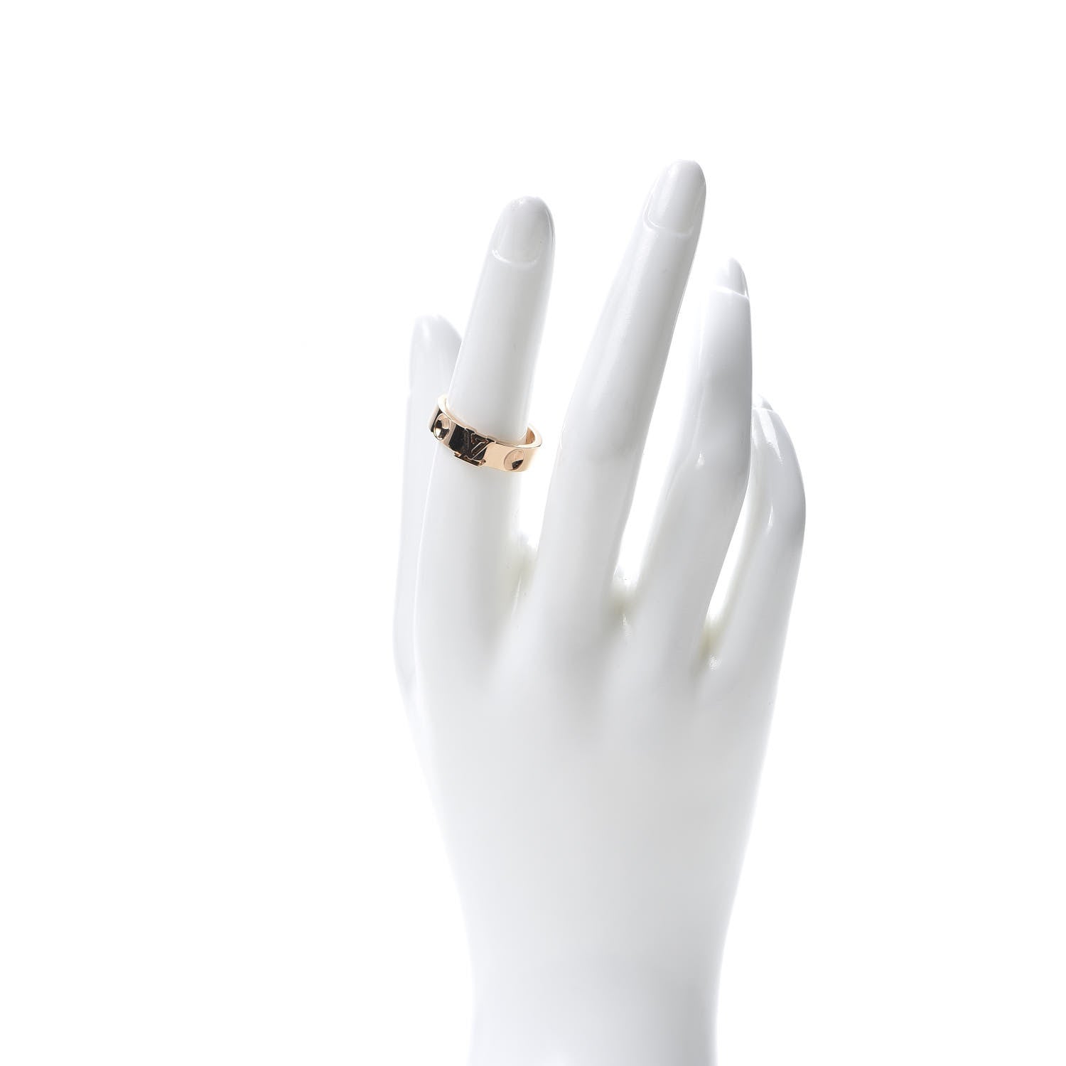 Louis Vuitton 18K Pink Gold Empreinte LV Ring 54 7 2 of 6
