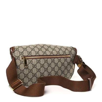 Gucci GG Supreme Monogram Textured Calfskin Retro Interlocking G Belt Bag Beige Ebony Brown Sugar 3 of 12