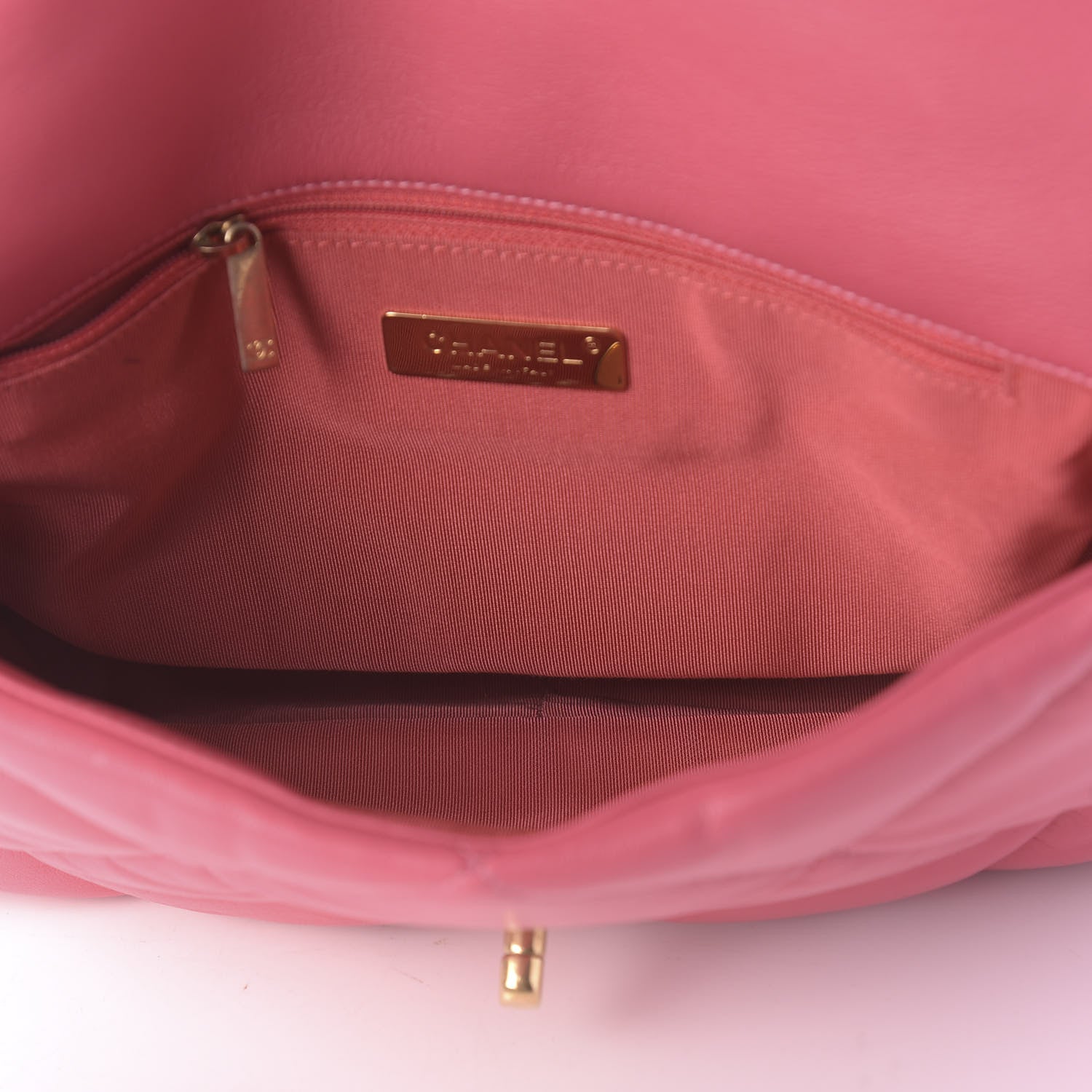 Chanel Goatskin Quilted Large 19 Flap Pink 5 of 11