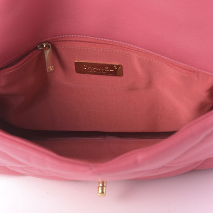 Chanel Goatskin Quilted Large 19 Flap Pink 5 of 11